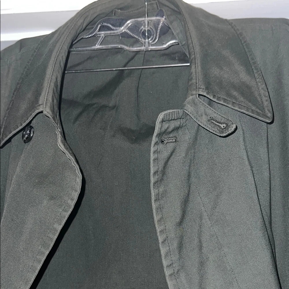 London Fog Men's Dark Green Trench Coat - Picture 4 of 9